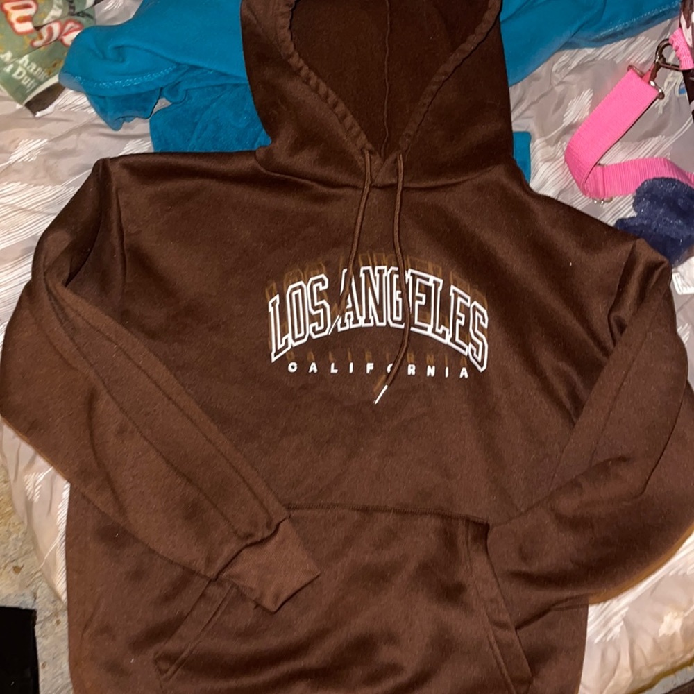 Letter Graphic Drawstring Drop Shoulder Thermal Lined Hoodie